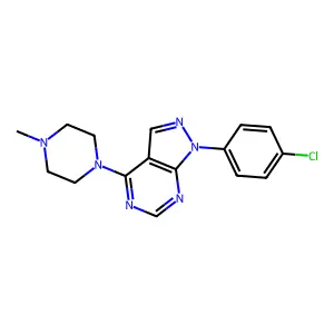 1-(4-Chlorophenyl)-4-(4-methylpiperazin-1-yl)pyrazolo[3,4-d]pyrimidine structure