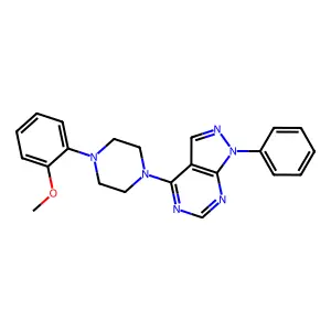 4-(4-(2-Methoxyphenyl)piperazin-1-yl)-1-phenyl-1H-pyrazolo[3,4-d]pyrimidine structure