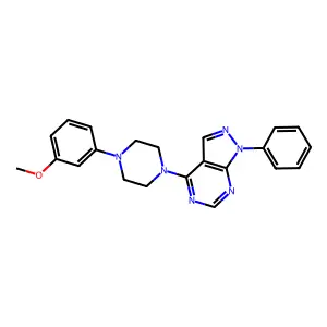4-[4-(3-Methoxyphenyl)piperazin-1-yl]-1-phenylpyrazolo[3,4-d]pyrimidine structure