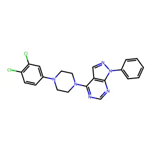 4-[4-(3,4-Dichlorophenyl)piperazinyl]-1-phenylpyrazolo[5,4-d]pyrimidine structure