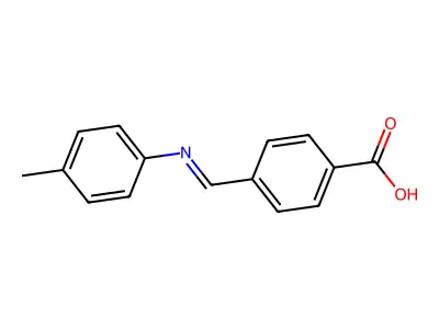 4-{(E)-[(4-methylphenyl)imino]methyl}benzoic acid structure