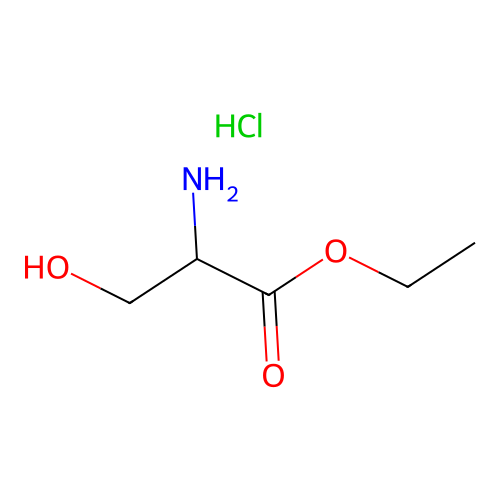 Ethyl 2-amino-3-hydroxypropanoate hydrochloride structure