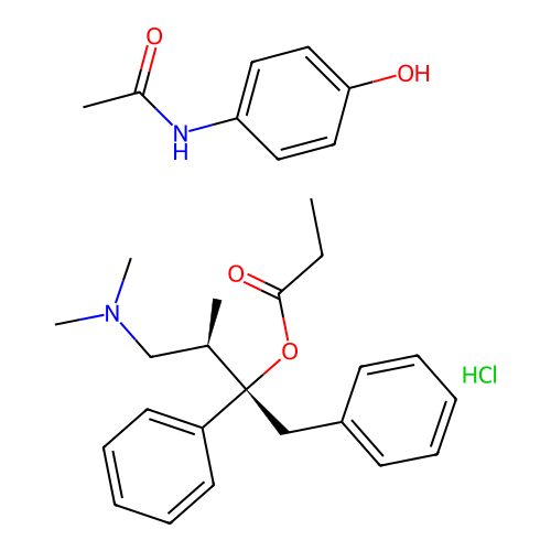 Acetaminophen; propoxyphene hydrochloride structure