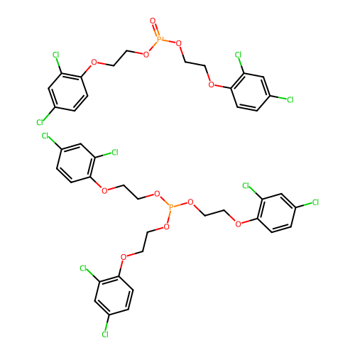 Phosphonic acid, bis(2-(2,4-dichlorophenoxy)ethyl) ester, mixt. with tris(2-(2,4-dichlorophenoxy)ethyl) phosphite structure