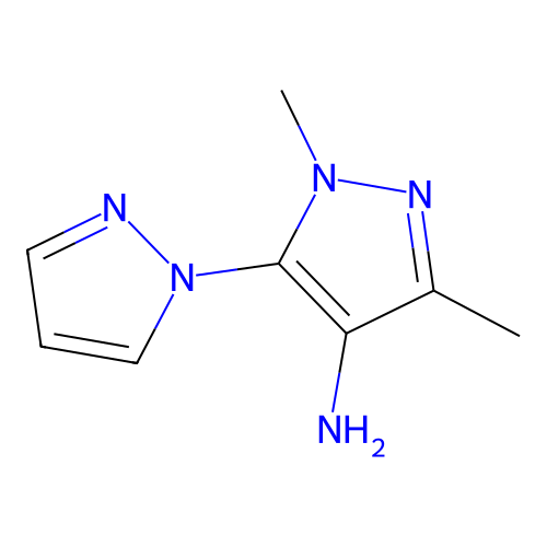 1,3-Dimethyl-5-pyrazol-1-ylpyrazol-4-amine structure
