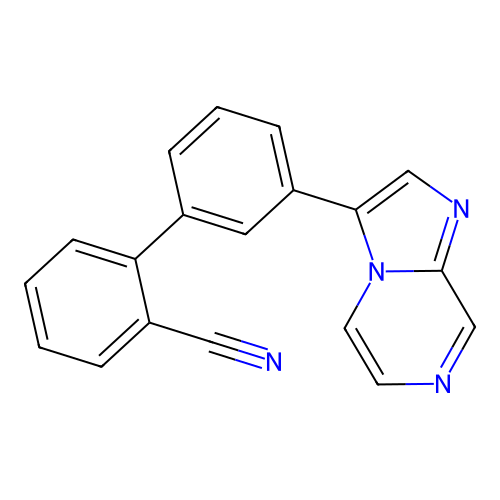 [1,1'-Biphenyl]-2-carbonitrile, 3'-imidazo[1,2-a]pyrazin-3-yl- structure