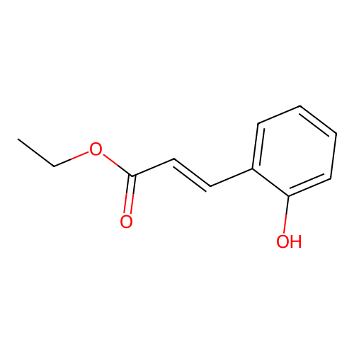 Ethyl trans-2-hydroxycinnamate structure