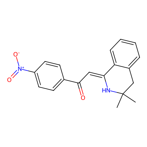 Ethanone, 2-(1,2,3,4-tetrahydro-3,3-dimethyl-1-isoquinolinylidene)-1-(4-nitrophenyl)- structure