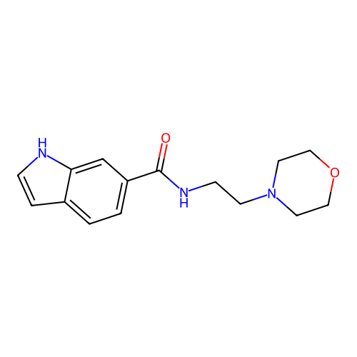 N-[2-(morpholin-4-yl)ethyl]-1H-indole-6-carboxamide structure