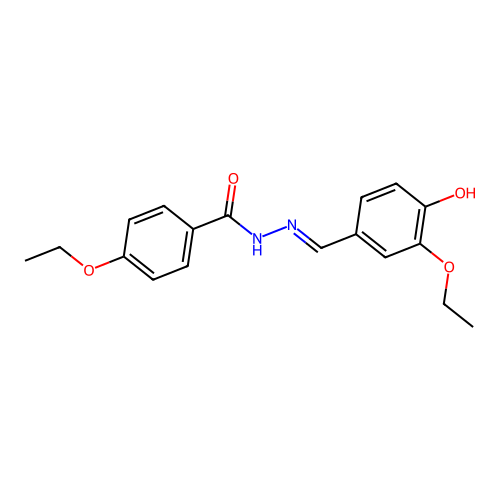 4-ethoxy-N-[(3-ethoxy-4-hydroxyphenyl)methylideneamino]benzamide structure