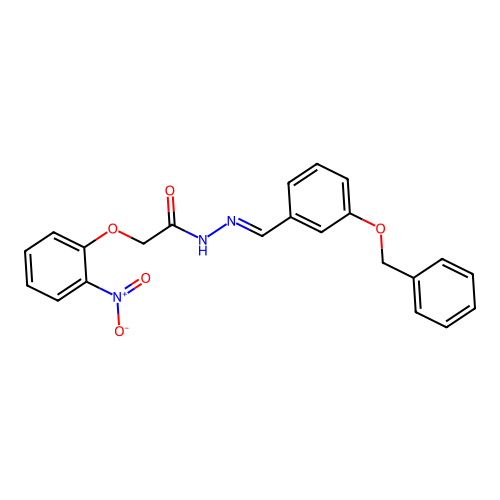 2-(2-nitrophenoxy)-N-[(3-phenylmethoxyphenyl)methylideneamino]acetamide structure