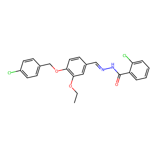2-Chloro-N'-(4-((4-chlorobenzyl)oxy)-3-ethoxybenzylidene)benzohydrazide structure