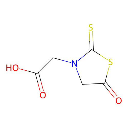 2-(5-oxo-2-sulfanylidene-1,3-thiazolidin-3-yl)acetic Acid structure