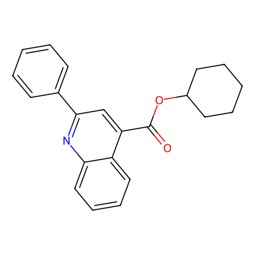 Cyclohexyl 2-phenylquinoline-4-carboxylate structure