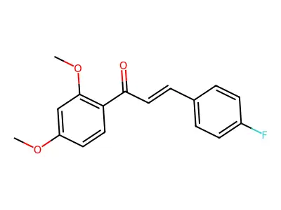 1-(2,4-Dimethoxyphenyl)-3-(4-fluorophenyl)prop-2-en-1-one structure