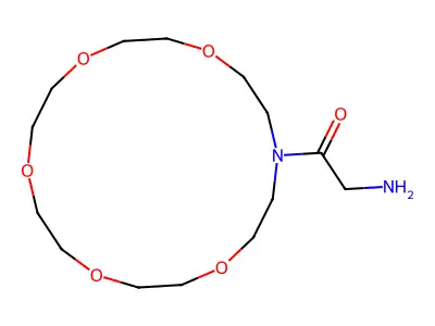 2-Amino-1-(1,4,7,10,13-pentaoxa-16-azacyclooctadecan-16-yl)ethanone structure