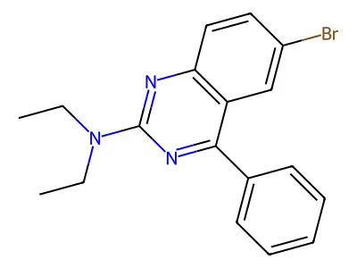 6-bromo-N,N-diethyl-4-phenylquinazolin-2-amine structure