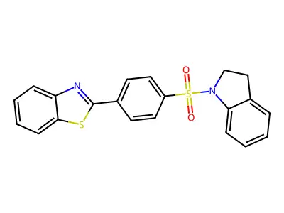 2-(4-(Indolin-1-ylsulfonyl)phenyl)benzo[d]thiazole structure