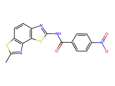 N-(7-methyl-[1,3]thiazolo[5,4-e][1,3]benzothiazol-2-yl)-4-nitrobenzamide structure