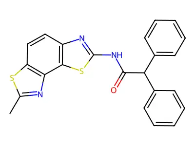 N-(7-methyl-[1,3]thiazolo[5,4-e][1,3]benzothiazol-2-yl)-2,2-diphenylacetamide structure