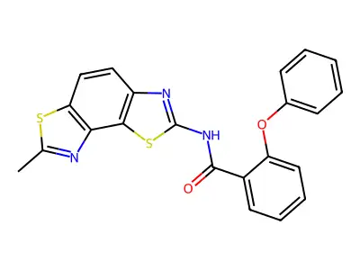 N-(7-methyl-[1,3]thiazolo[5,4-e][1,3]benzothiazol-2-yl)-2-phenoxybenzamide structure