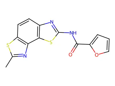 N-(7-methyl-[1,3]thiazolo[5,4-e][1,3]benzothiazol-2-yl)furan-2-carboxamide structure