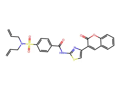 4-(N,N-diallylsulfamoyl)-N-(4-(2-oxo-2H-chromen-3-yl)thiazol-2-yl)benzamide structure