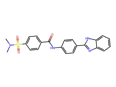 N-(4-(1H-benzo[d]imidazol-2-yl)phenyl)-4-(N,N-dimethylsulfamoyl)benzamide structure