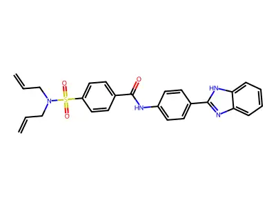 N-(4-(1H-benzo[d]imidazol-2-yl)phenyl)-4-(N,N-diallylsulfamoyl)benzamide structure