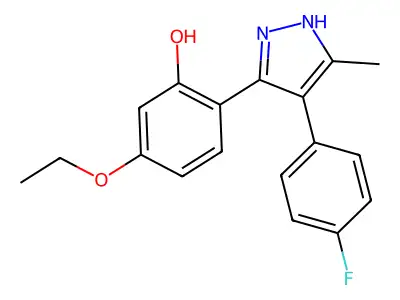 5-Ethoxy-2-(4-(4-fluorophenyl)-5-methyl-1H-pyrazol-3-YL)phenol structure
