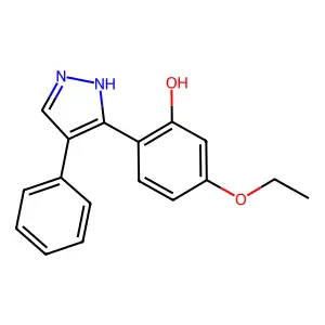 5-Ethoxy-2-(4-phenyl-1H-pyrazol-3-YL)phenol structure