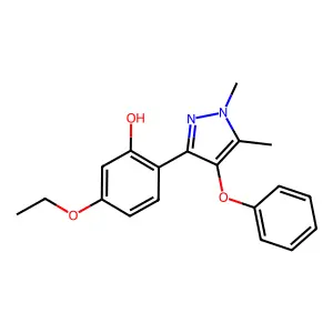 2-(1,5-Dimethyl-4-phenoxy-1H-pyrazol-3-YL)-5-ethoxyphenol structure