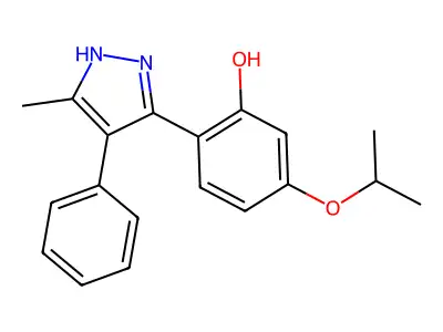5-Isopropoxy-2-(5-methyl-4-phenyl-1H-pyrazol-3-YL)phenol structure