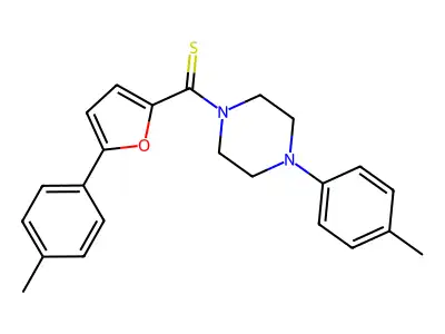 (5-(p-Tolyl)furan-2-yl)(4-(p-tolyl)piperazin-1-yl)methanethione structure