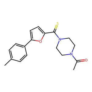 1-[4-[5-(4-Methylphenyl)furan-2-carbothioyl]piperazin-1-yl]ethanone structure