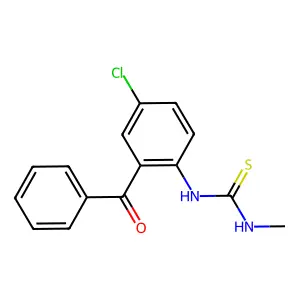 N-(2-benzoyl-4-chlorophenyl)-N'-methylthiourea structure