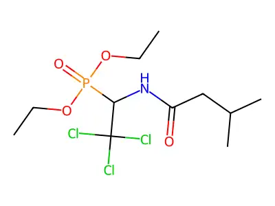 3-methyl-N-(2,2,2-trichloro-1-diethoxyphosphorylethyl)butanamide structure