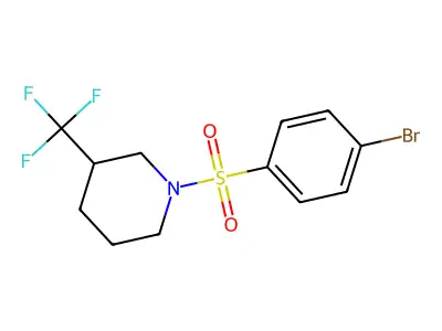 1-[(4-Bromophenyl)sulfonyl]-3-(trifluoromethyl)piperidine structure