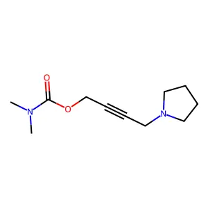 Carbamic acid, dimethyl-, 4-(1-pyrrolidinyl)-2-butynyl ester structure