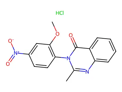 Nitromethaqualone hydrochloride structure
