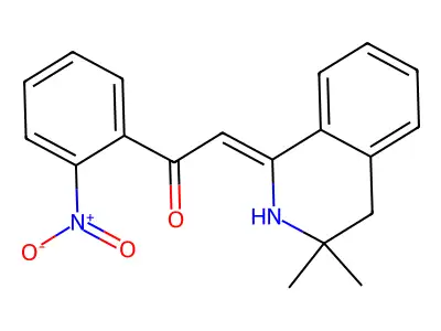 (2Z)-2-(3,3-dimethyl-2,4-dihydroisoquinolin-1-ylidene)-1-(2-nitrophenyl)ethanone structure