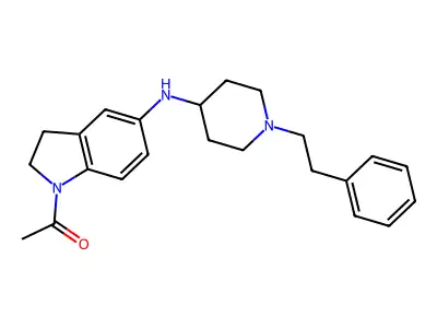 1-Acetyl-N-[1-(2-phenylethyl)piperidin-4-yl]-indolin-5-amine structure