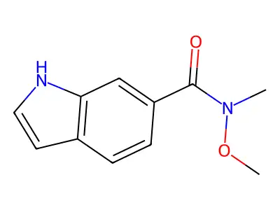 N-methoxy-N-methyl-1H-indole-6-carboxamide structure