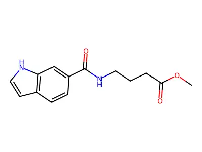 methyl 4-(1H-indole-6-carbonylamino)butanoate structure