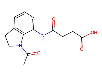 4-[(1-Acetyl-2,3-dihydro-1H-indol-7-yl)amino]-4-oxobutanoic acid structure