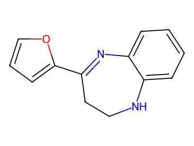 4-(furan-2-yl)-2,3-dihydro-1H-1,5-benzodiazepine structure