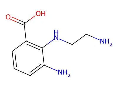 3-Amino-2-((2-aminoethyl)amino)benzoic acid structure