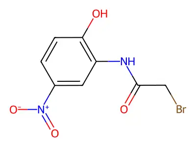 2-Bromo-N-(2-hydroxy-5-nitrophenyl)acetamide structure