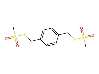 1,4-Bis(methylsulfonylsulfanylmethyl)benzene structure