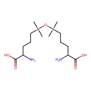 2-amino-5-[[(4-amino-4-carboxybutyl)-dimethylsilyl]oxy-dimet structure